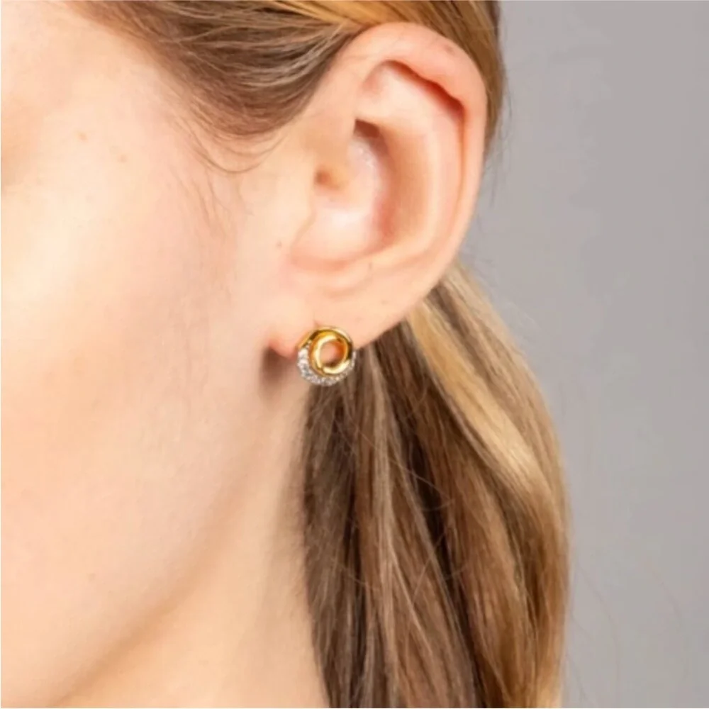 ALEXIS BITTAR • Solanales Gold Crystal Spiral Stud Earrings